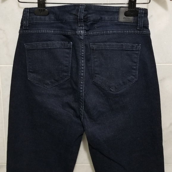 ECRU Darkwashed Straight Leg Demin Jean 27 - Picture 6 of 10
